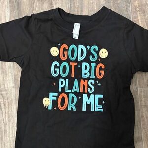 Kids Black Graphic T-Shirt